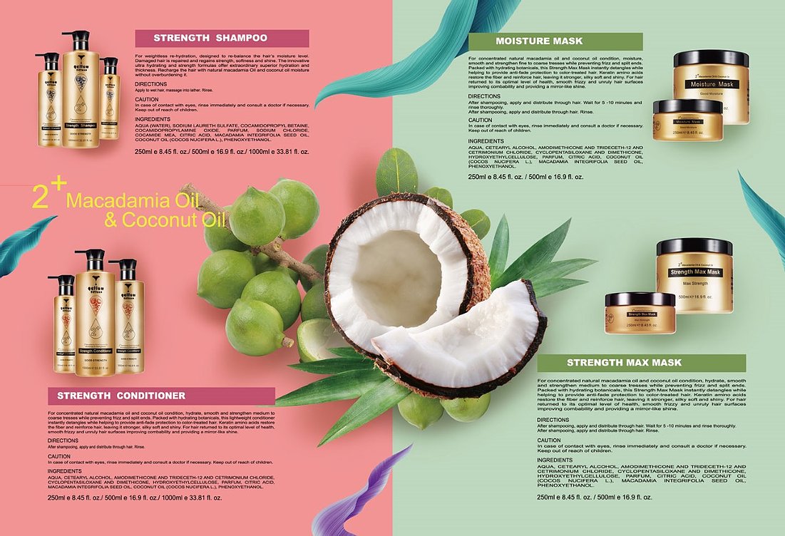 2+ Macadamia & Coconut Oil Strength Shampoo 250ml