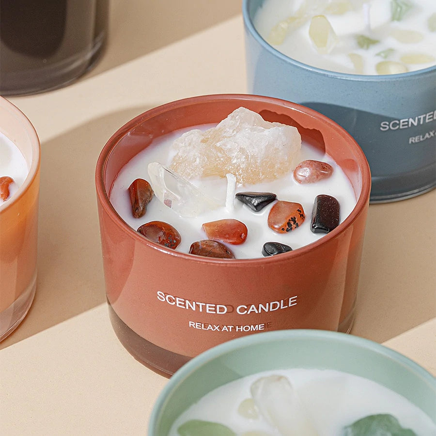 PRIMEBEATUTY Peace At Home Wax Crystal Candle